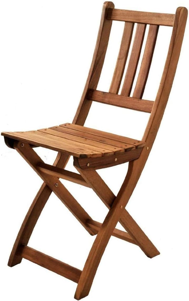 SAM 2er Set Akazien-Holz Gartenstuhl, ideal für Balkon, Garten Terrasse, zusammenklappbar