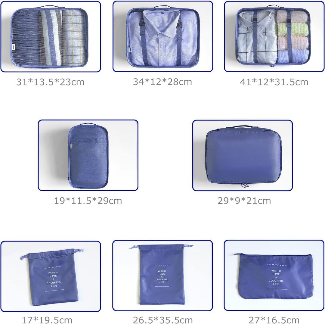 BillyBath Koffer Organizer set, Packing Cubes Kleidertaschen Schuhbeutel Reiseorganizer Packwürfel K