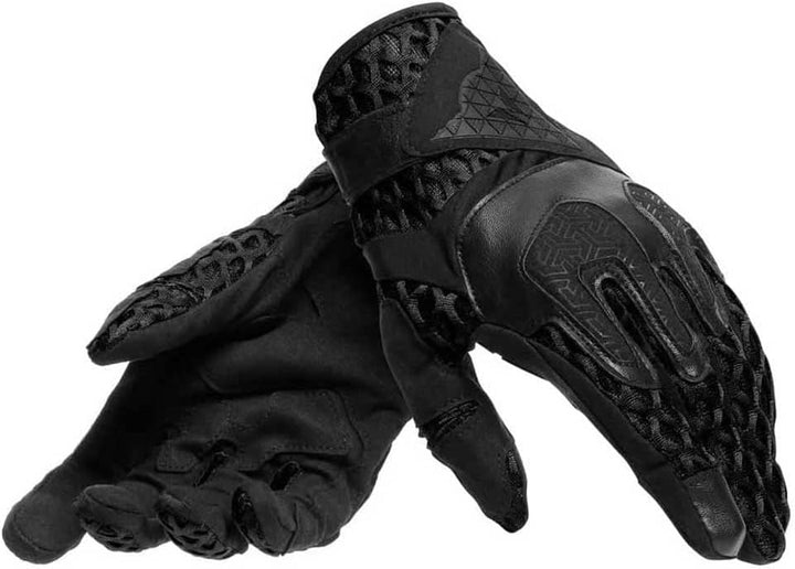 Dainese Air-Maze Unisex Gloves, Motorradhandschuhe Sommer Textil, für Damen und Herren, Schwarz/Schw