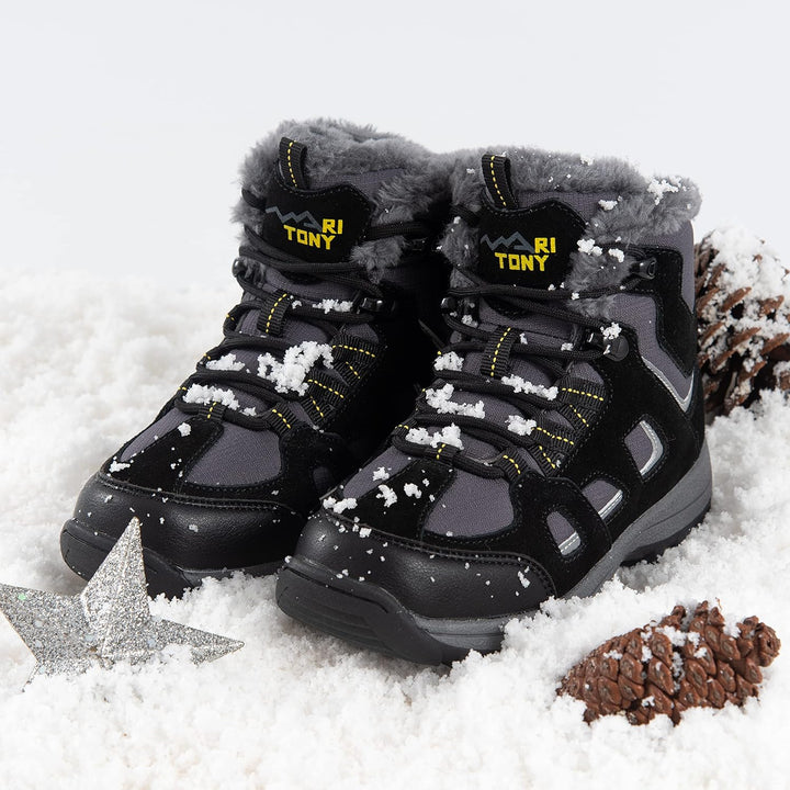 MARITONY Winterschuhe Winterstiefel Jungen Mädchen Gefüttert Kinderschuhe Schneestiefel Stiefel Boot