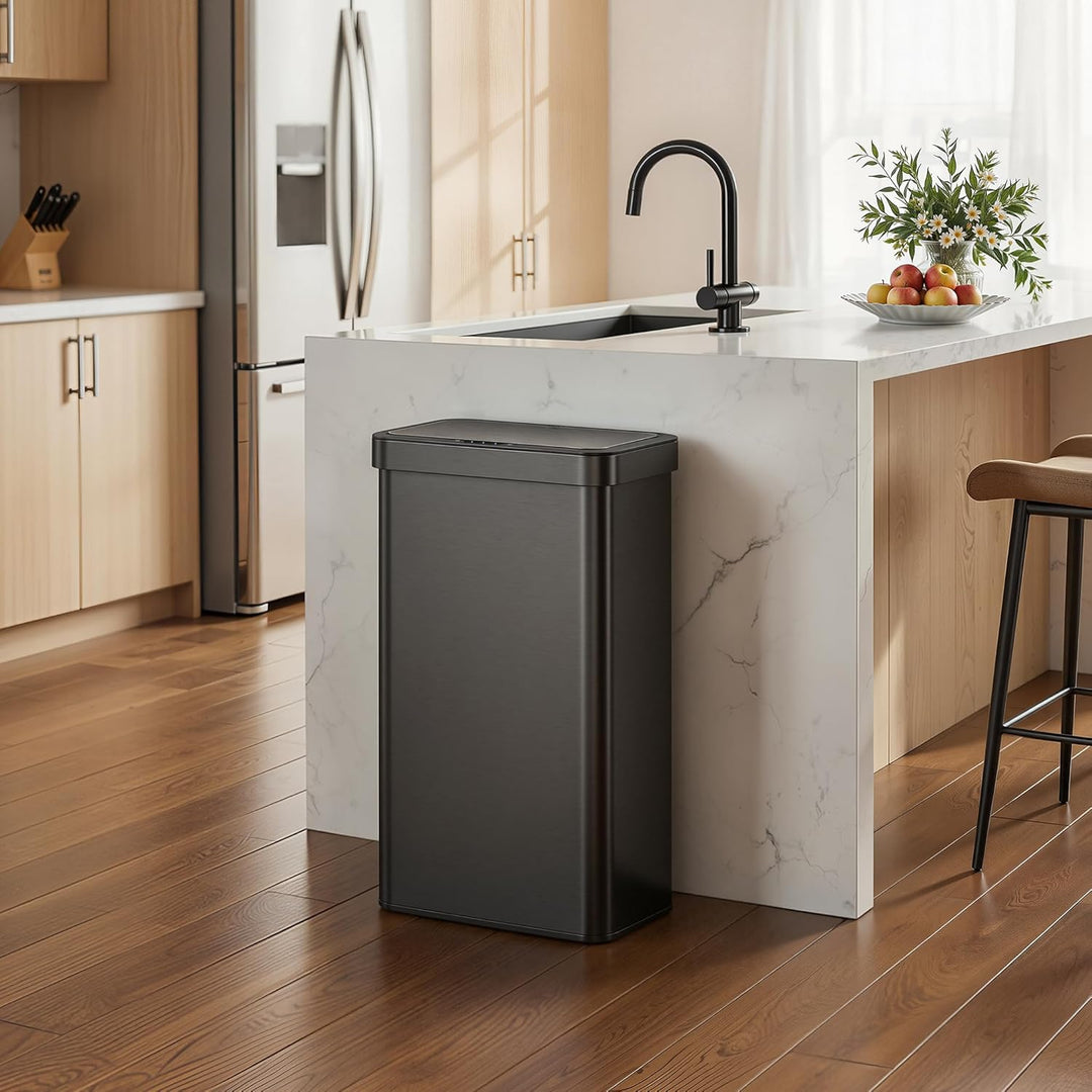 EKO NOVA 80L Mülleimer mit Sensor, Automatischer Küchenmülleimer, rechteckiger Bewegungssensor Abfal