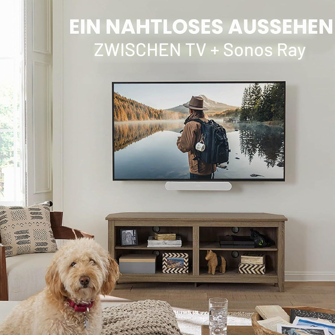 Sanus TV-Soundbar-Halterung, exklusiv kompatibel mit Sonos Ray TV-Soundbar – WSSAFM1-B2
