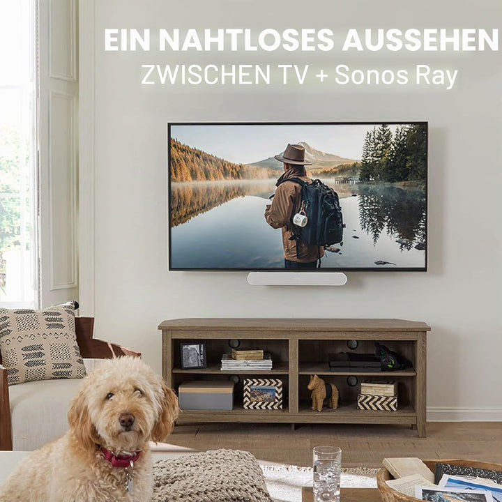 Sanus TV-Soundbar-Halterung, exklusiv kompatibel mit Sonos Ray TV-Soundbar – WSSAFM1-B2