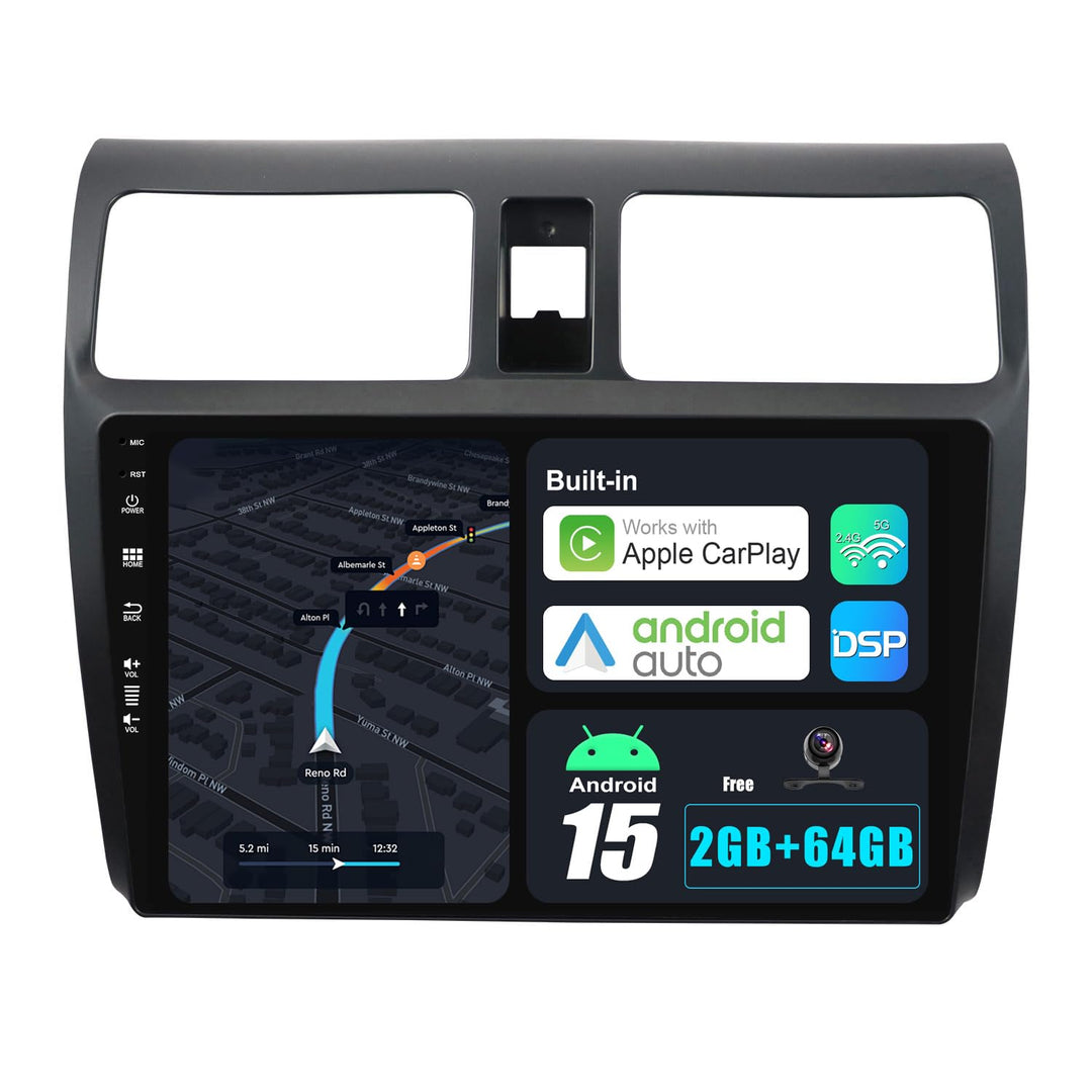 JOYX Android 12 Autoradio Passt für Suzuki Swift (2005-2016) Mit IPS 2.5D - Kamera KOSTENLOS - 10.1