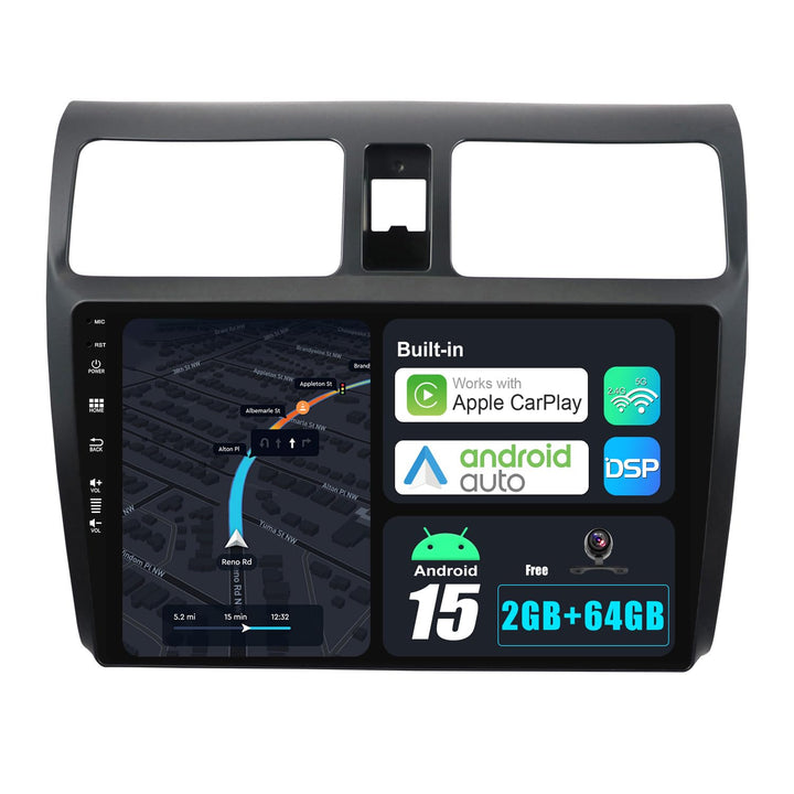 JOYX Android 12 Autoradio Passt für Suzuki Swift (2005-2016) Mit IPS 2.5D - Kamera KOSTENLOS - 10.1