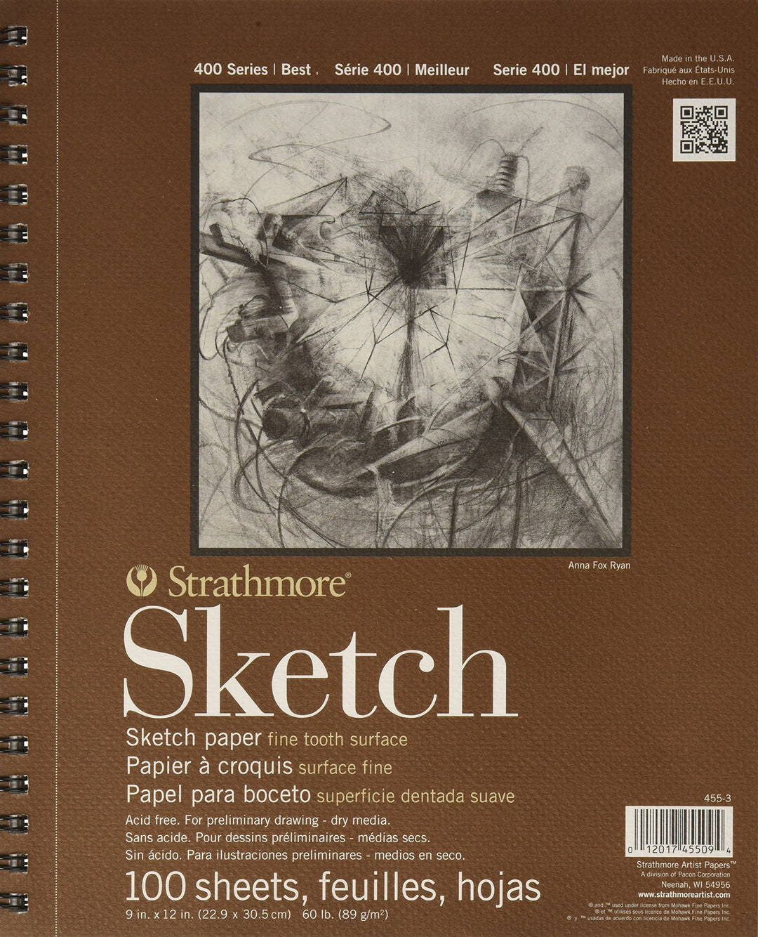 Strathmore Skizzenblöcke Serie 400 22,9 cm x 30,5 cm. - 2 Stück - je 100 Stück, 2 Stück