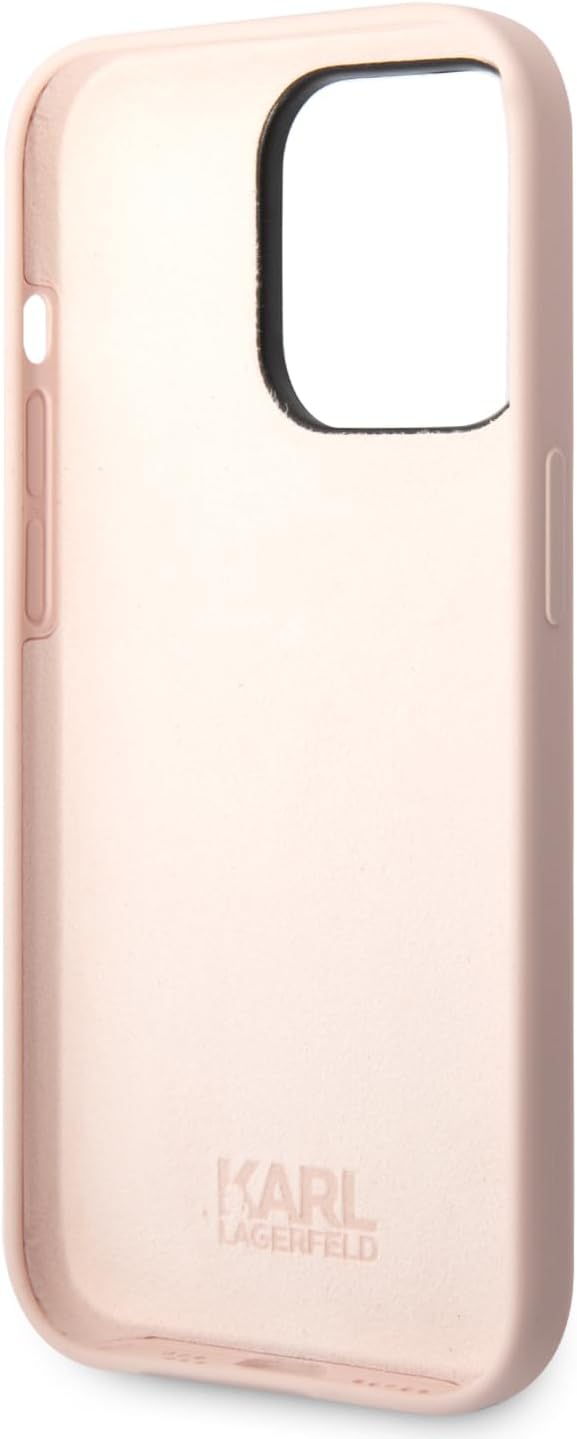 Karl Lagerfeld KLHCP14LSLCTPI Hülle für iPhone 14 Pro 6,1" hardcase Light pink Silicone Choupette Bo