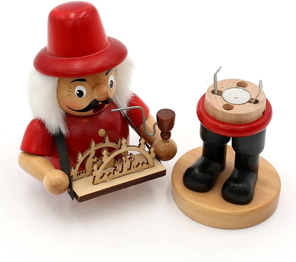 **** Räuchermann als Schwibbogenhändler, ca. 19 cm 19 cm Schwibbogenhändler, 19 cm Schwibbogenhändle