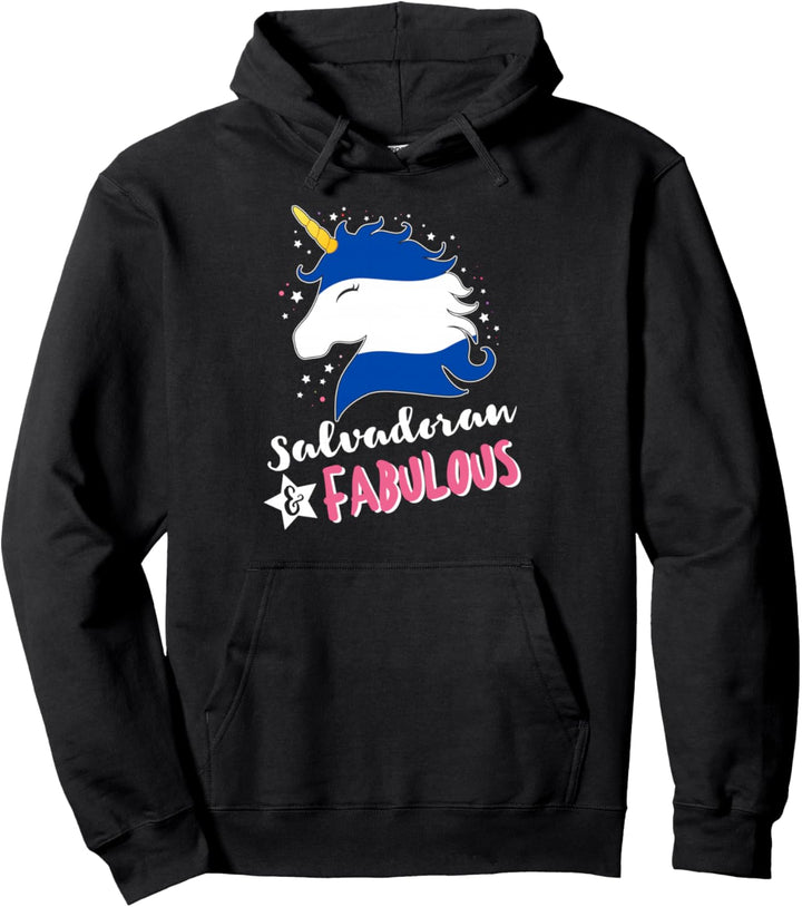 Salvadorianisches Einhorn Flagge von El Salvador Pullover Hoodie