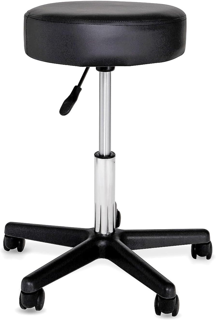 dibea Rollhocker Arbeitshocker Hocker Praxishocker, schwarz, Schwarz