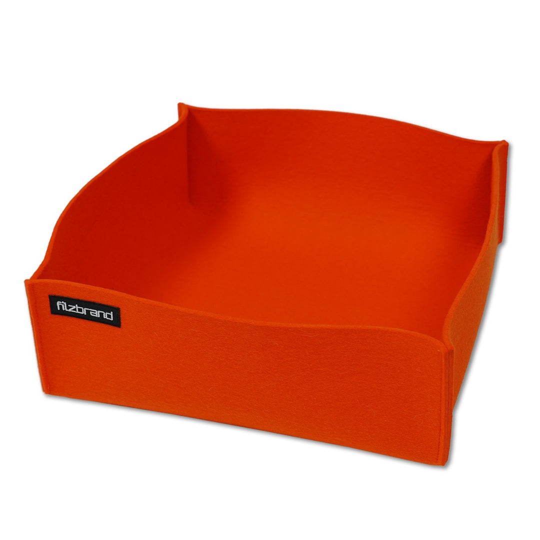 Dekoschale / Korb aus Designfilz von filzbrand, gross, orange, Orange