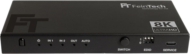 FeinTech SW212 HDMI 2.1 Switch 2 In 1 Out mit HDMI Audio Extractor 4K 120Hz und automatischer Umscha