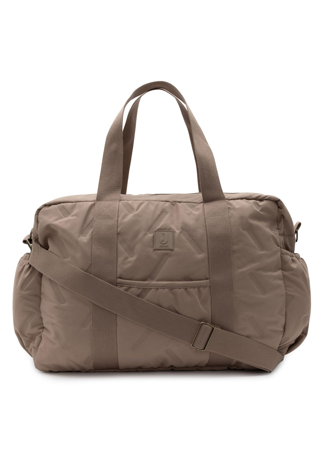Jollein Wickeltasche Embossed Lily – Milky Coffee – Stylische Wickeltasche mit Geprägtem Muster – Wa