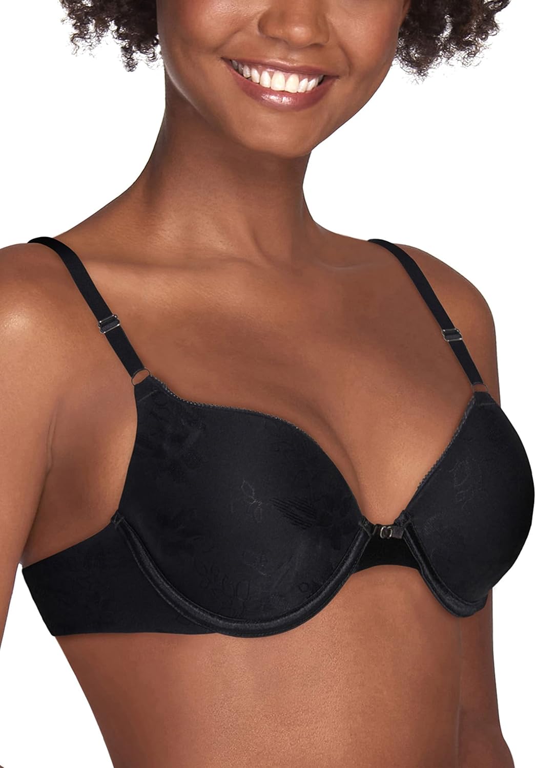 Vanity Fair Damen Push-Up-BH 85C Schwarzer Jacquard, 85C Schwarzer Jacquard