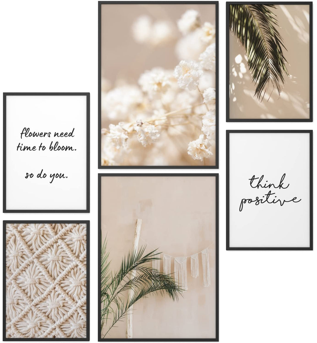 Papierschmiede® XL Mood Poster Set Bohemian, Deko Bilder Wohnzimmer, 2x DIN A2 (ca. 59x42) und 4x DI