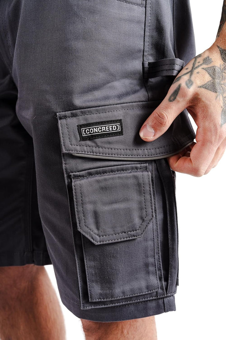 Concreed Work Shorts Men - Arbeitshosen für Männer kurz | Herren Workwear Arbeitshose Cargo Shorts i