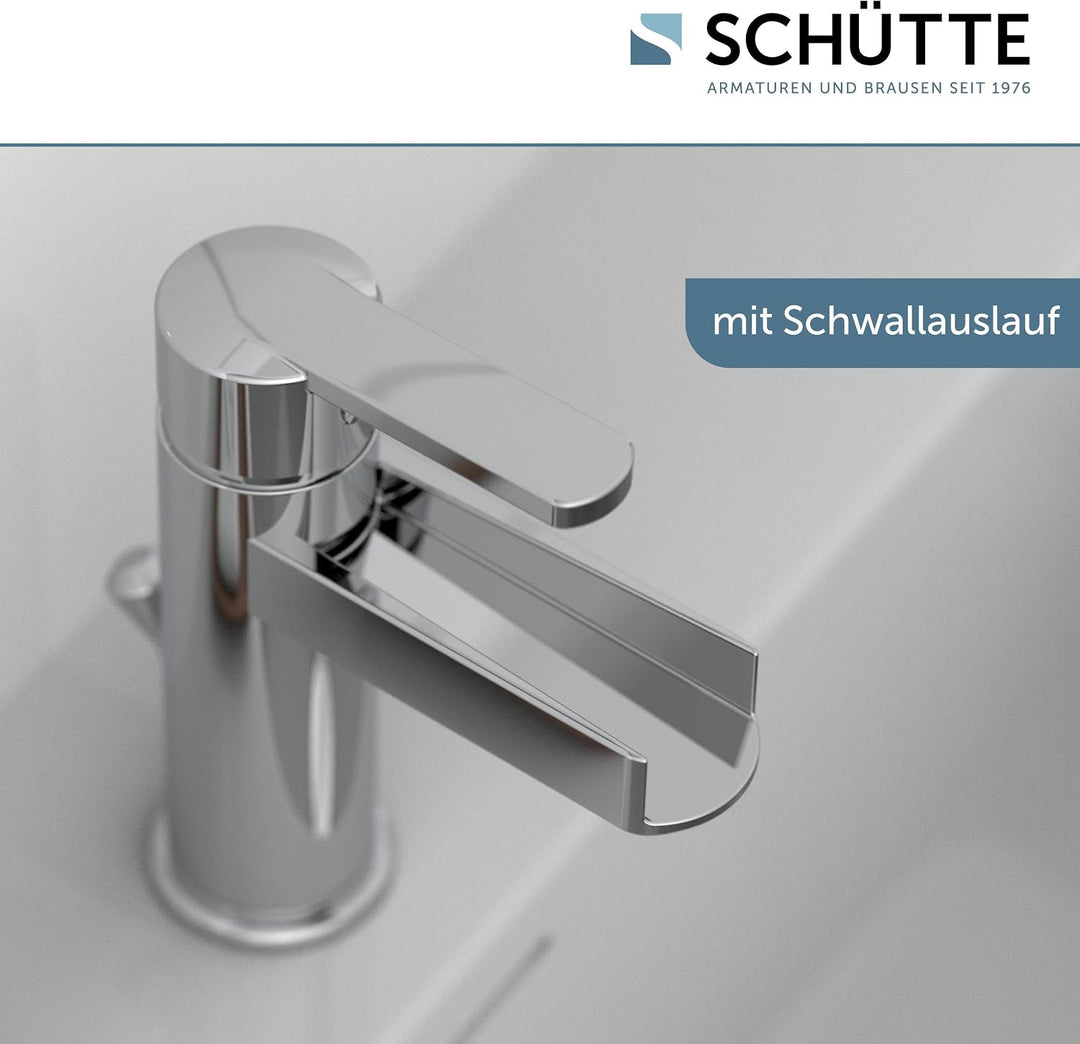 SCHÜTTE NIAGARA Waschtischarmatur mit Schwallauslauf, Wasserfallarmatur für Waschtisch, waschtischar
