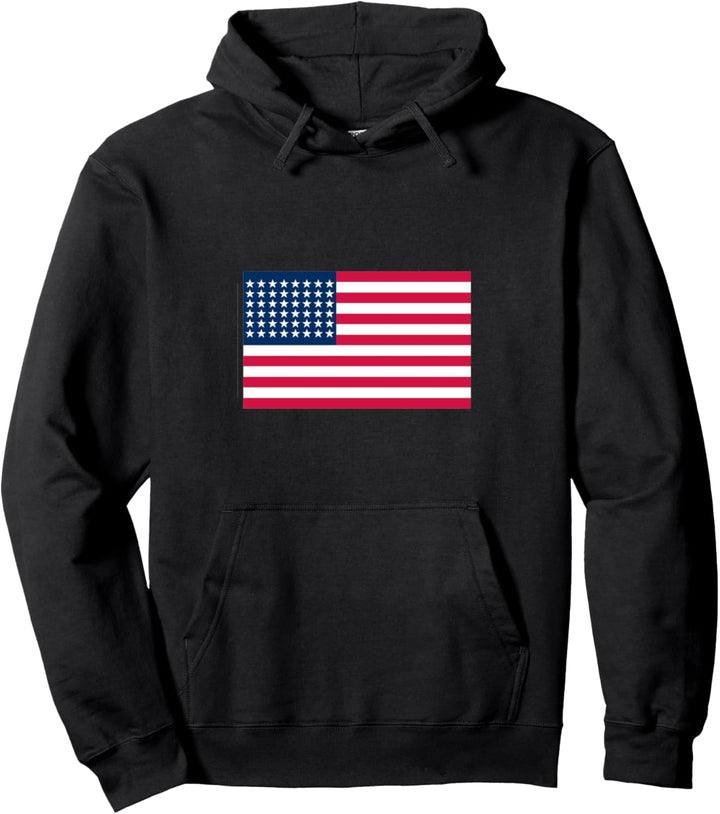 48 Star American USA US Flag America Patriotic Pullover Hoodie