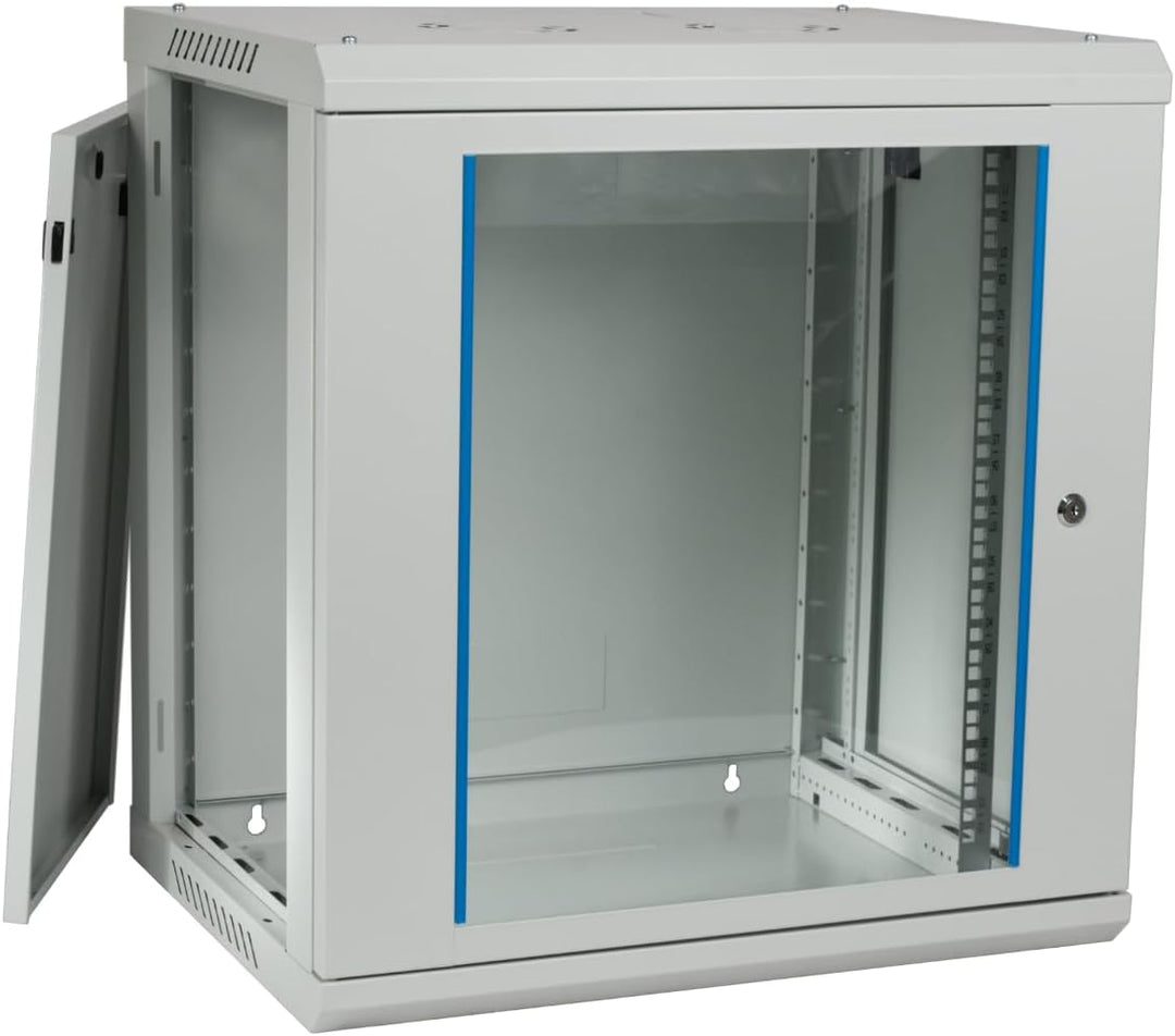 Koscom Connect Netzwerkschrank 12 HE I Serverschrank 19 Zoll I Wandmontage 600 x 450 x 636 mm I voll