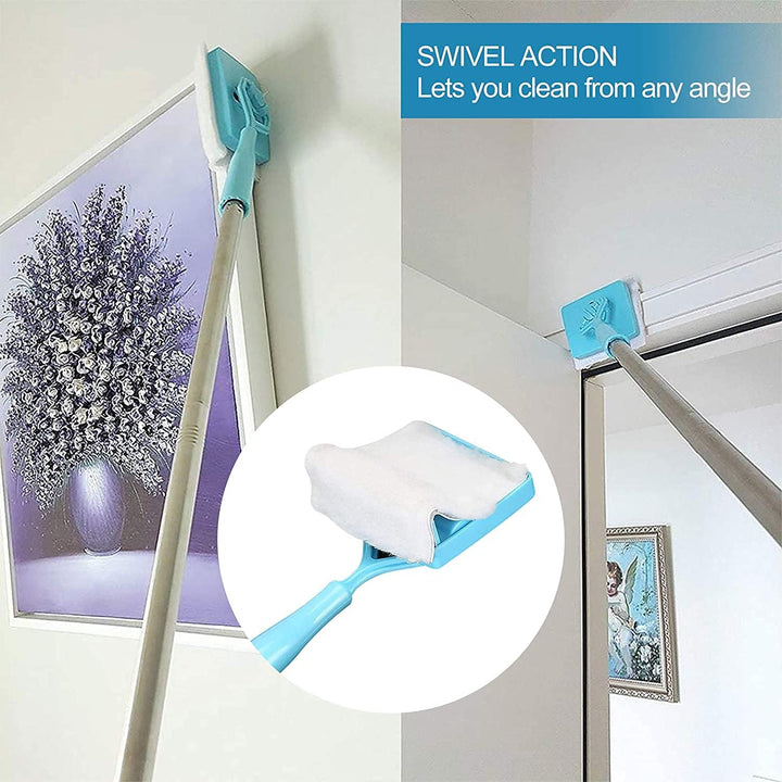 A7V8-1PC No-Bending Mop Bodenleistenreiniger Werkzeug Langer Griff Verstellbare Sockelleiste Formwer