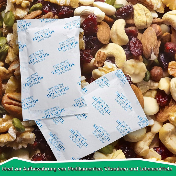 O2frepak 5 Gramm 250 Stück Silica Gel Silicagel Beutel Sachets Trockenmittel Feuchtigkeit Absorber D