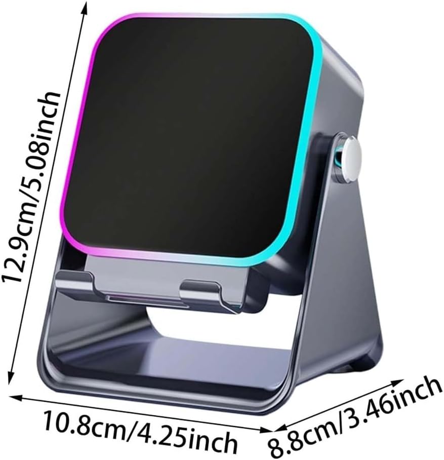 5-in-1 kabelloser Induktionslautsprecher mit verstellbarer Handyhalterung, 3500 mAh wiederaufladbare