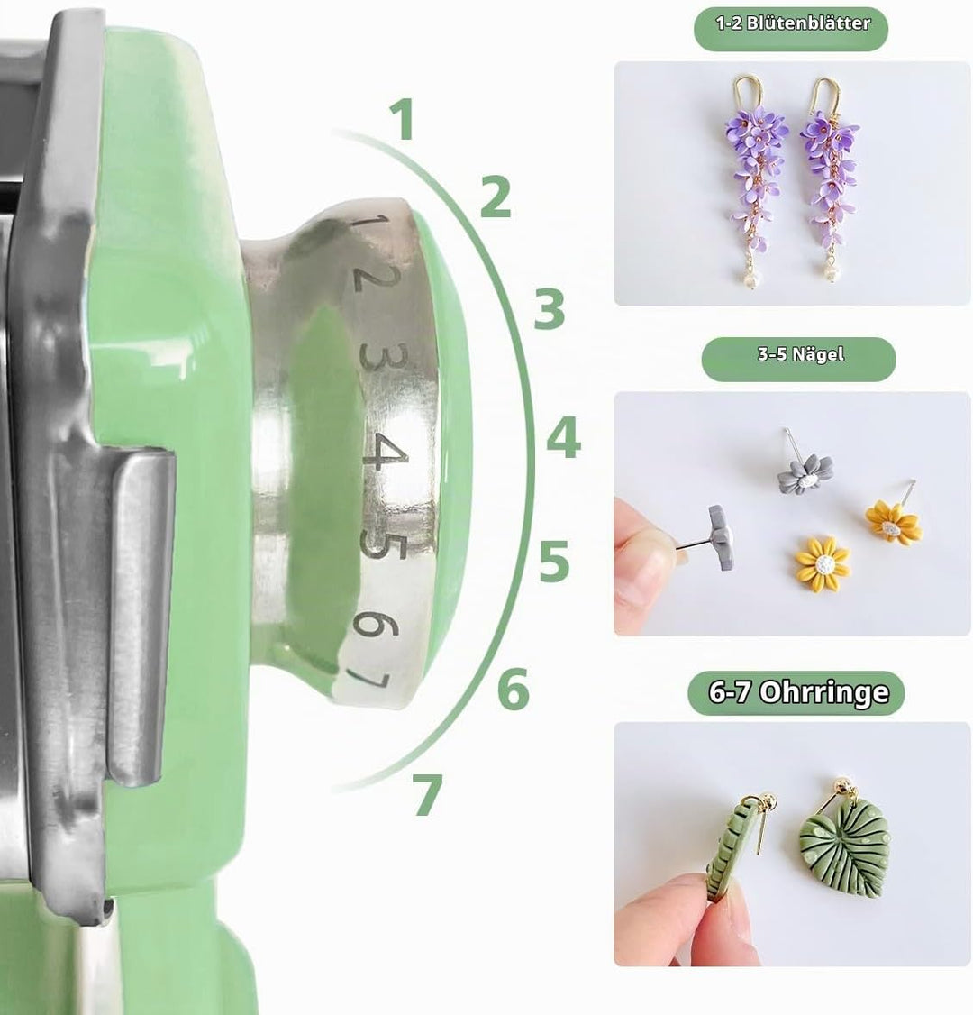 KEOKER Clay Press Machine, Polymer Clay Press Machine for Making Clay Earrings, Polymer Clay Tools,