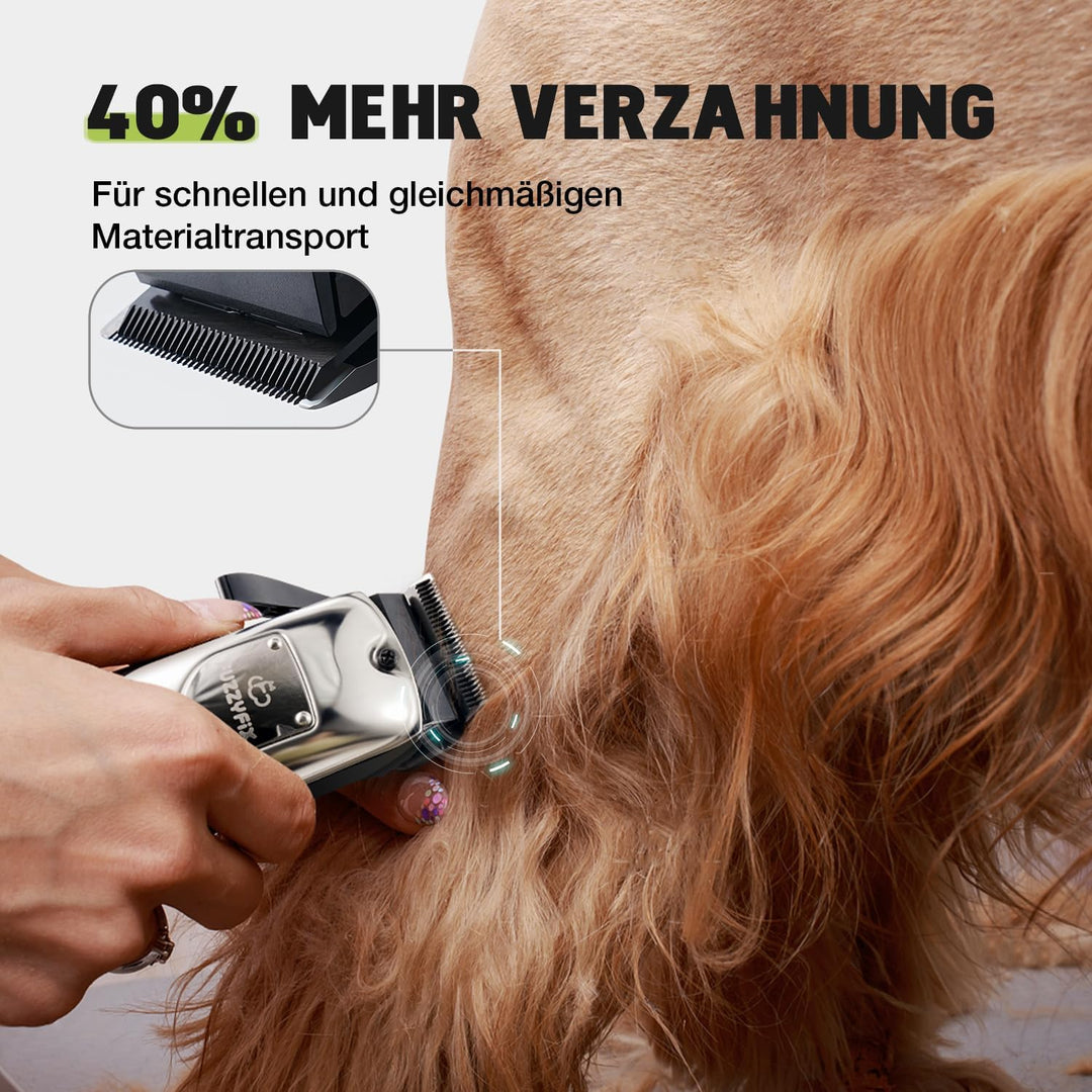 Hundeschermaschine 4 in 1 Set,Schermaschine Hund für Dichtes Fell,Leise Profi Hunde Schermaschinen/P
