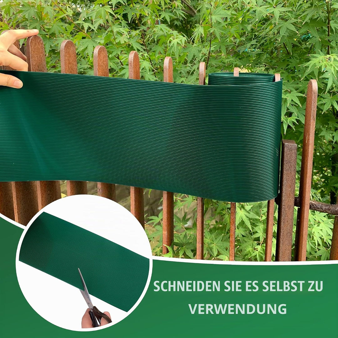 Sichtschutzstreifen für Doppelstabmatten, 26 m x 19 cm, RAL 6005 Grün, PP Premium sichtschutz zaun,