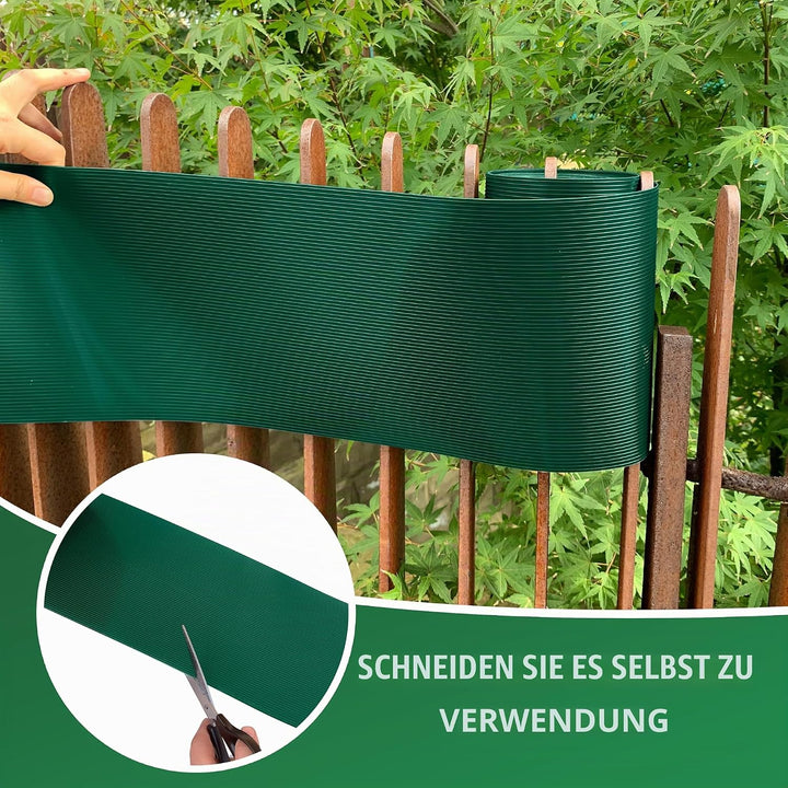 Sichtschutzstreifen für Doppelstabmatten, 26 m x 19 cm, RAL 6005 Grün, PP Premium sichtschutz zaun,