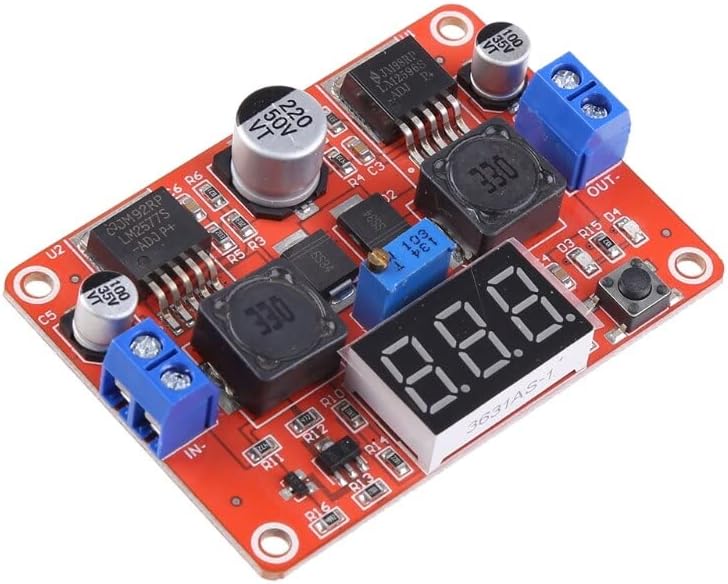 TECNOIOT 5 stücke Digitalanzeige DC-DC Step Up Down Buck Boost Konverter LM2577S LM2596S