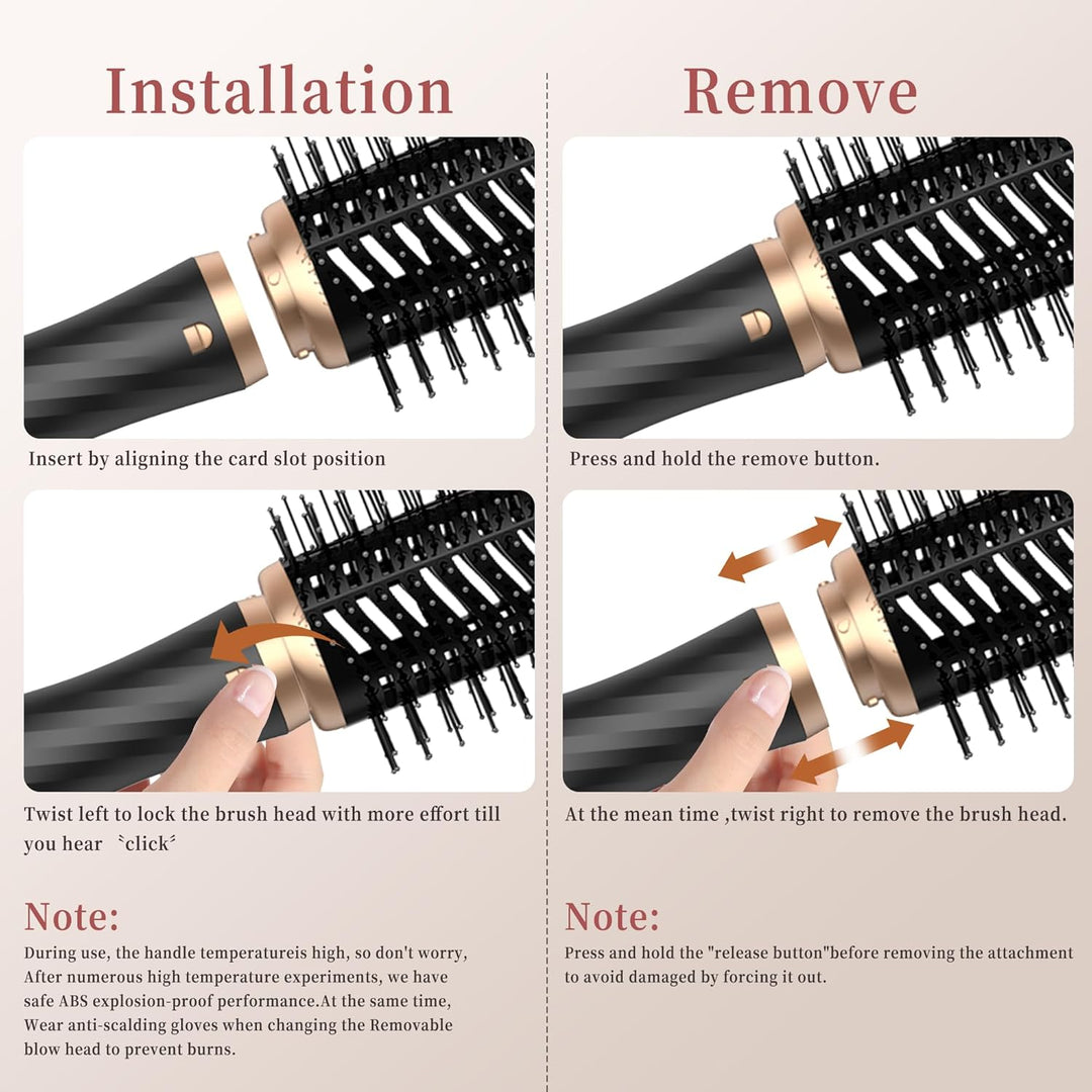 OKWRAP Hair Styler Set Airstyler 6 In 1 Mit Rundbürstenföhn Haarstyler Warmluftbürste Thermal Brush