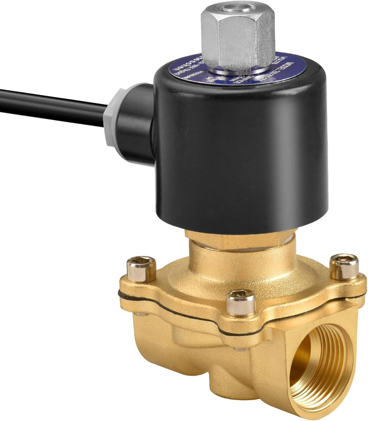 Heschen Elektrisches Magnetventil aus Messing, 2W-200-20KJ, PT 3/4, DC12V, Direktbetätigung für Wass