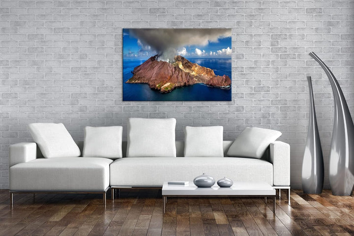 deyoli aktive Vulkanlandschaft Neuseelands Format: 80x60 als Leinwandbild, Motiv fertig gerahmt auf