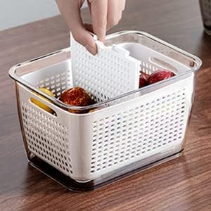 Spesh Frischhaltedosen Set Kühlschrank Organizer Vorratsdosen 3er-Set (2L+4L+5.8L) Kunststoff Kühlsc
