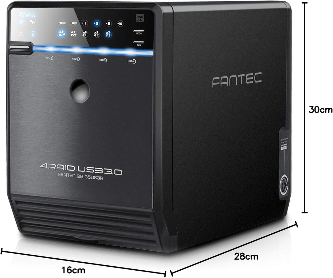 FANTEC Qb-35US3R Externes 4-fach Raid Festplattengehäuse (für 4x 8, 89 cm (3, 5 Zoll) SATA Festplatt
