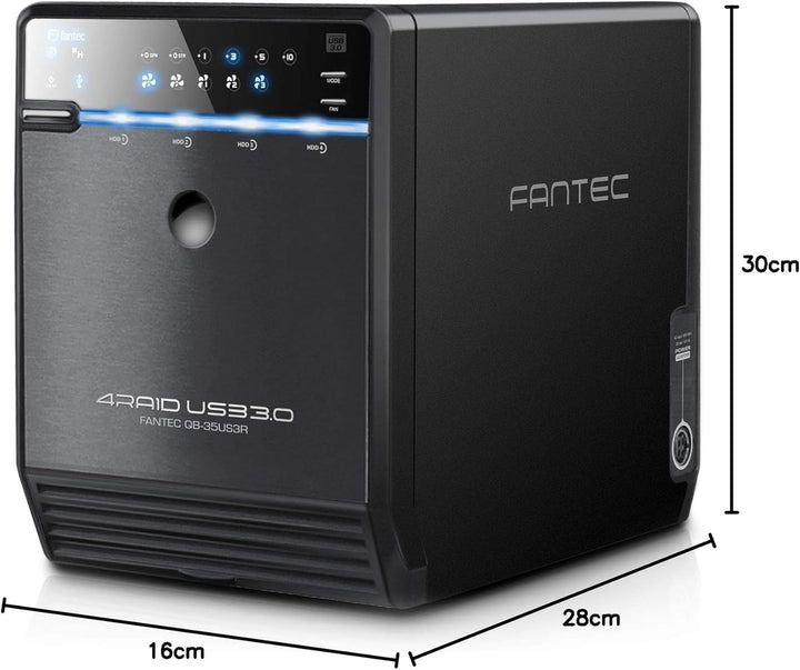 FANTEC Qb-35US3R Externes 4-fach Raid Festplattengehäuse (für 4x 8, 89 cm (3, 5 Zoll) SATA Festplatt