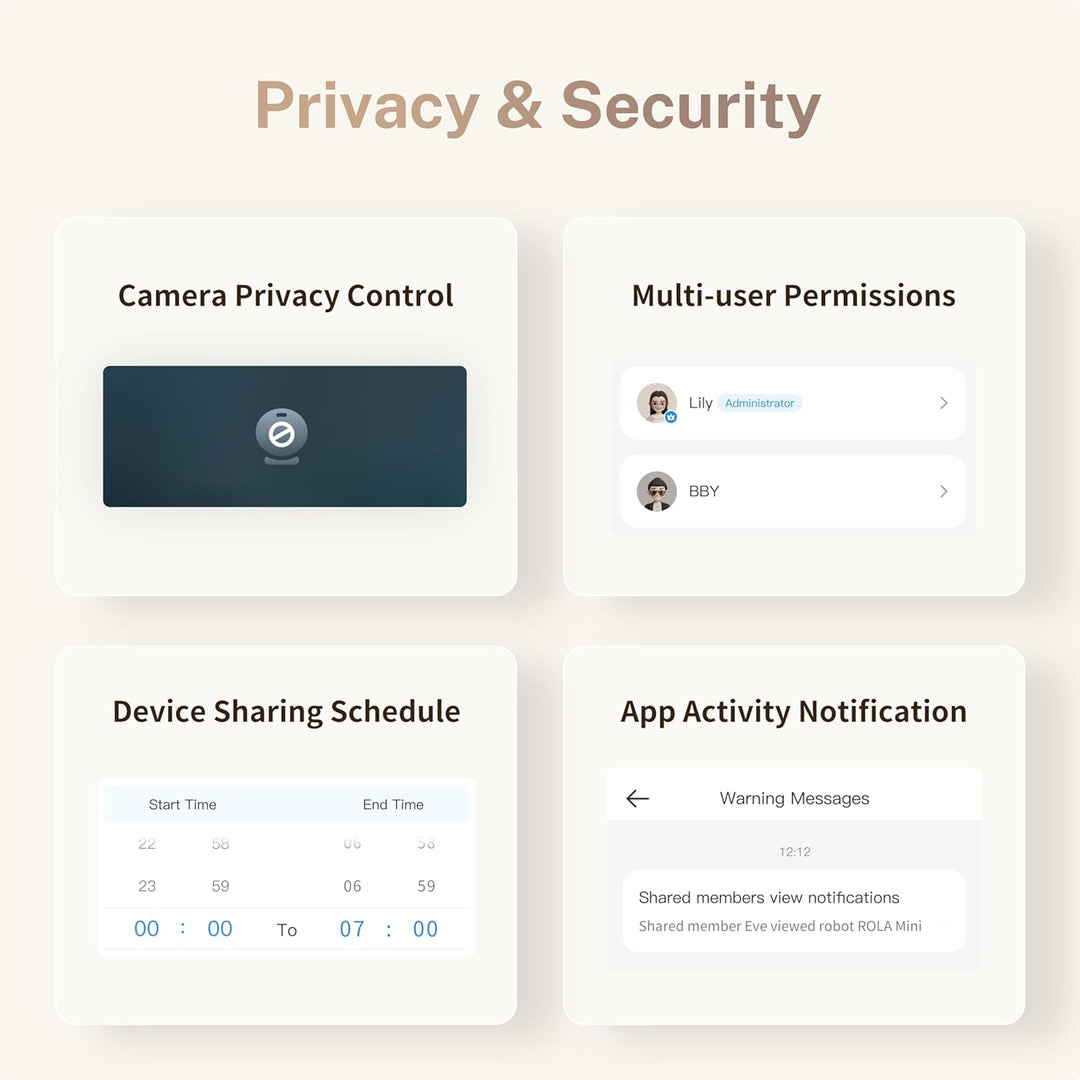 Enabot EBO ROLA Mini 2K Heimtierkamera mit EBO ROLA-PET App,WLAN Mobiler Überwachungskamera Innen mi