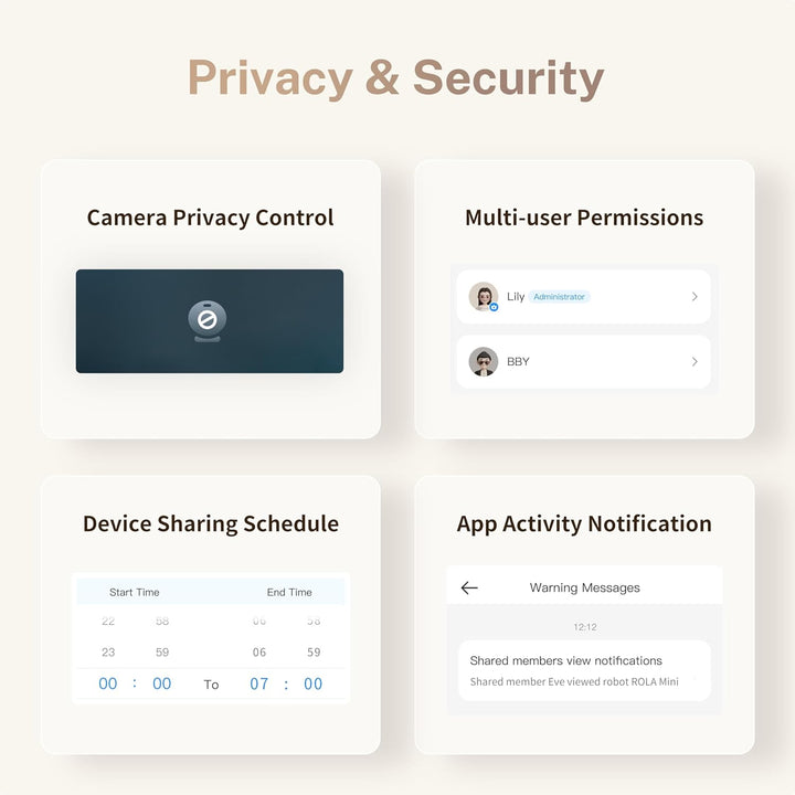 Enabot EBO ROLA Mini 2K Heimtierkamera mit EBO ROLA-PET App,WLAN Mobiler Überwachungskamera Innen mi