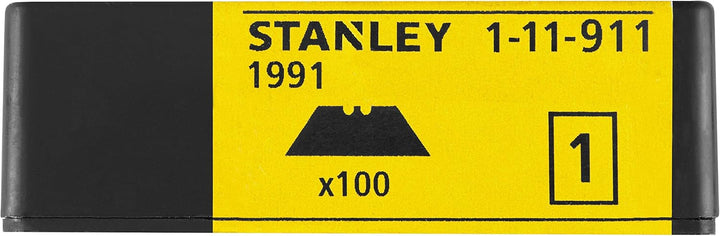 Stanley Trapezklingen 1991 (ohne Lochung, 0,45 mm Klingenstärke, 50 mm Klingenlänge, 100 Stück in ei