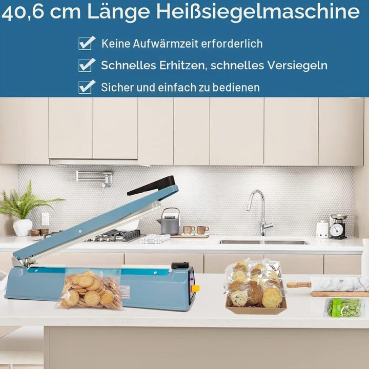 Folienschweissgerät Heisssiegelgerät 400mm Heisssiegelmaschine Eisengehäuse Balkenschweissgerät 5mm