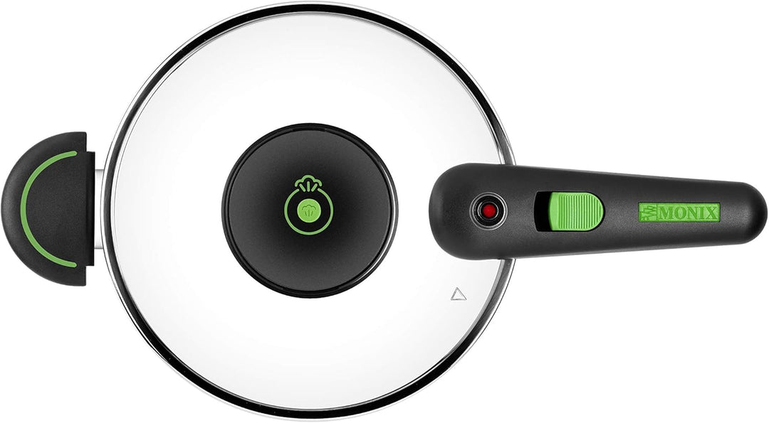 MONIX Presto | 6-Liter-Schnellkochtopf aus Edelstahl 18/10, geeignet für alle Herdarten, einschliess