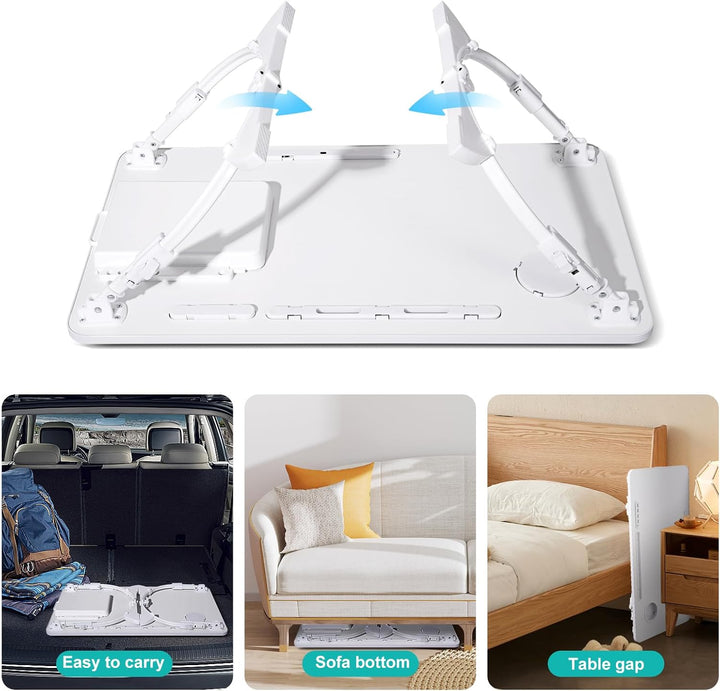 Sinbide Laptop Tisch, Klappbarer Laptoptisch, 72 * 40cm gross Desktop, Höhen Winkel verstellbar, Not