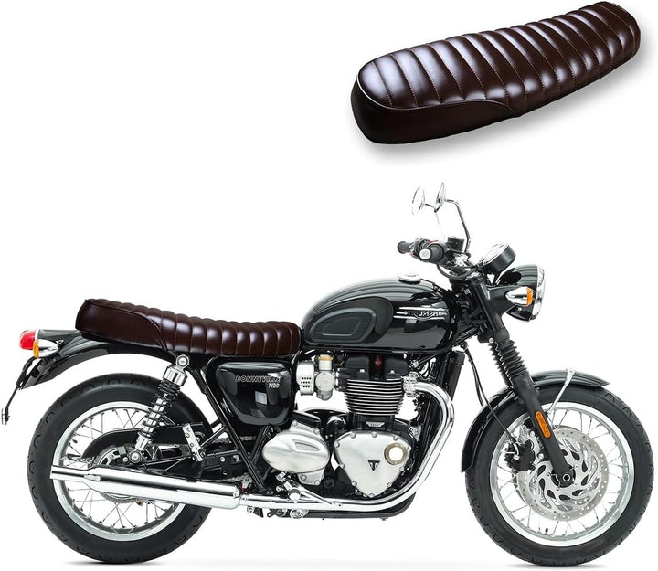 Sitzbank Caferacer kompatibel für Suzuki GS 500/ E SL4 Flat braun