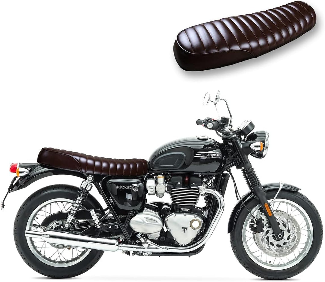 Sitzbank Caferacer kompatibel für Royal Enfield Continental GT 650/535 SL4 Flat braun