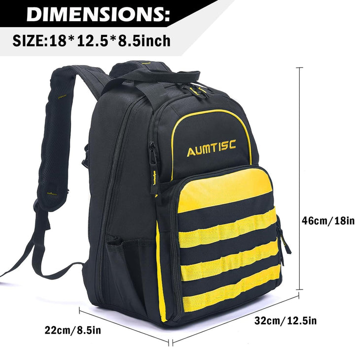 AUMTISC Werkzeugrucksack Werkzeugtasche Hochleistungs-werkzeug rucksack mit Mehrzwecktasche Industri