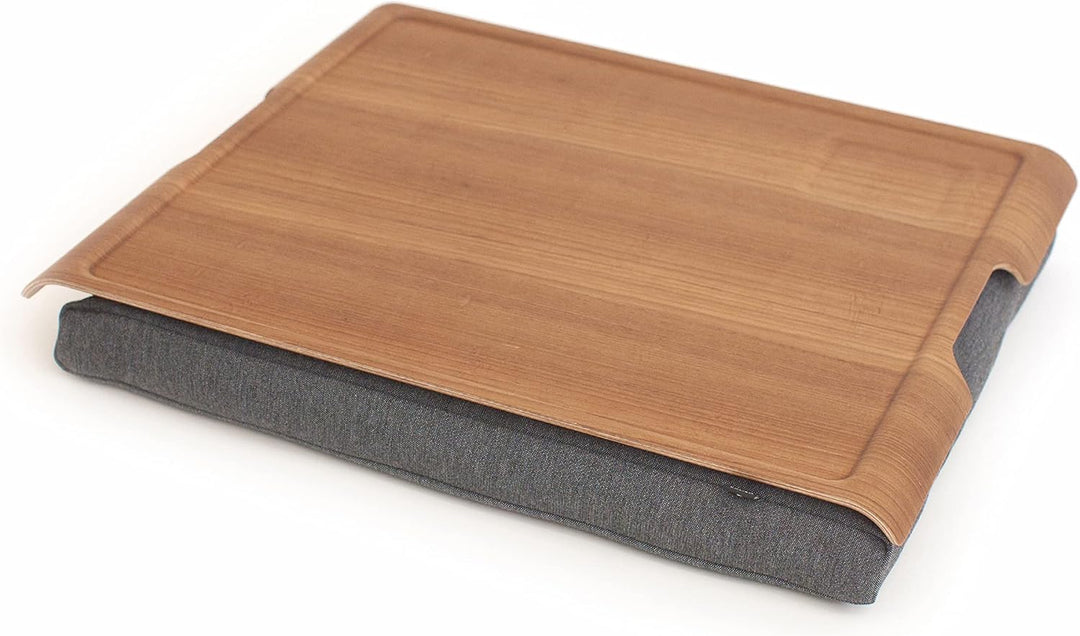 Bosign. Knietablett Laptray mit Sitzsack-Kissen für Laptop, Frühstück. Rutschfestes Tablett. Abnehmb