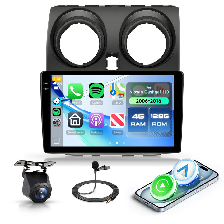 4G+128G Rimoody 9" Android Autoradio für Nissan Qashqai J10 2006-2016 Wireless Carplay Stereo Auto m