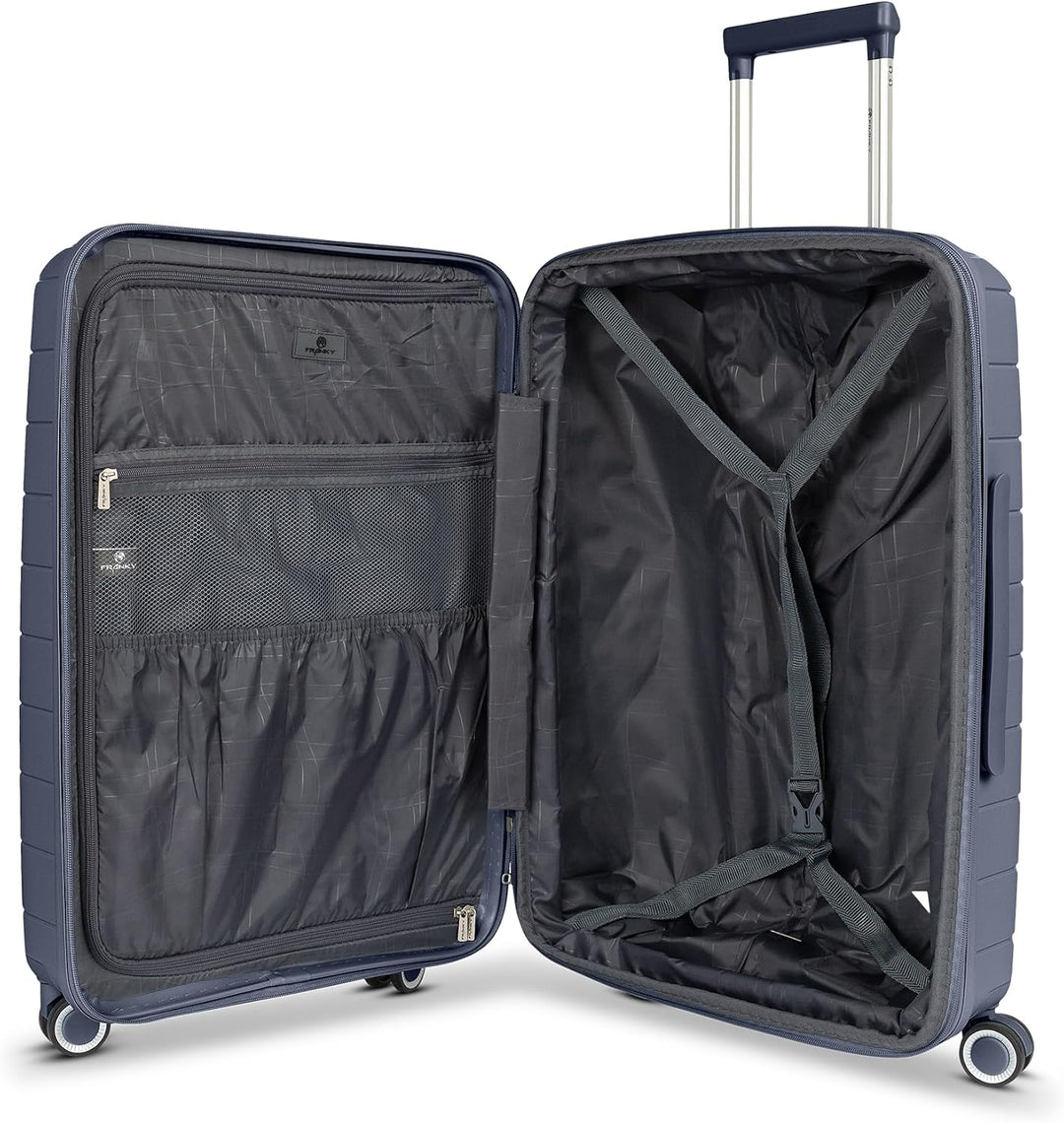 Franky Koffer Trolley | 4X 360° Rollen | Leicht | TSA-Schloss | Grössen: S/M/L | modern -PP16 (Dunke