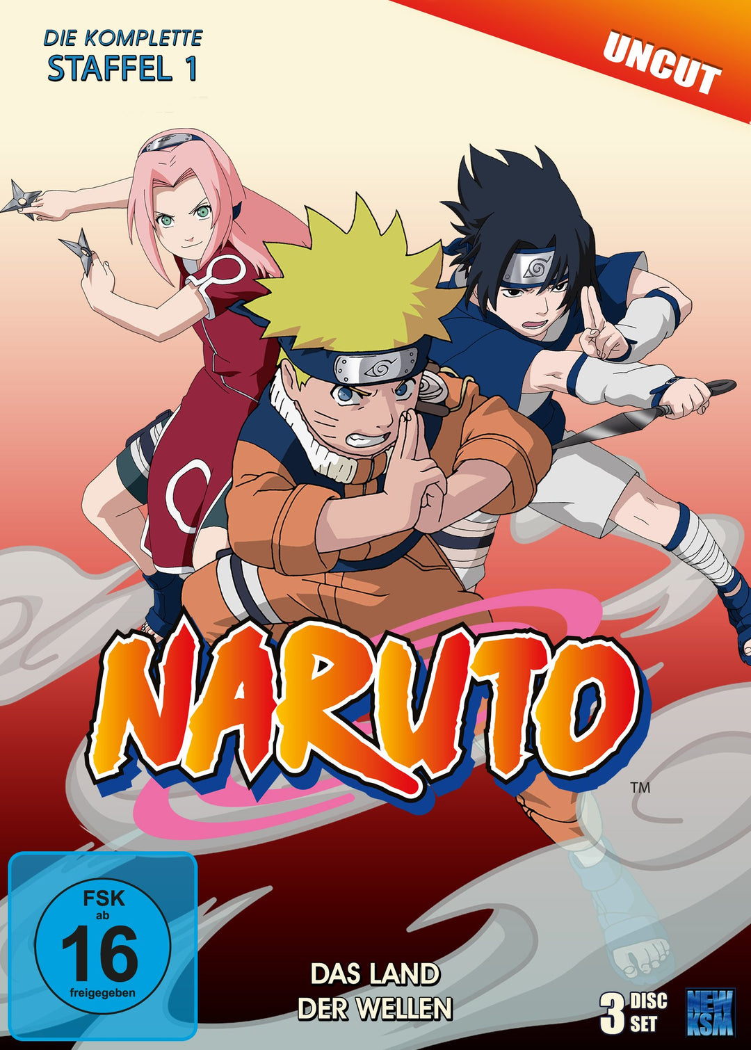Naruto - Staffel 1: Das Land der Wellen (Episoden 1-19, uncut) [3 DVDs], DVD